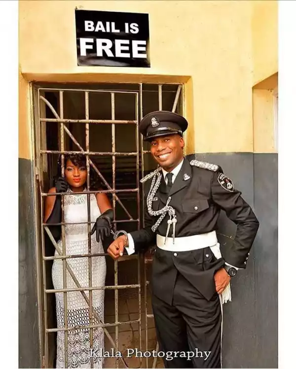 Photos From The Wedding Of Police Officer Who Locked Up His Fiancee In Pre-wedding Shoot...